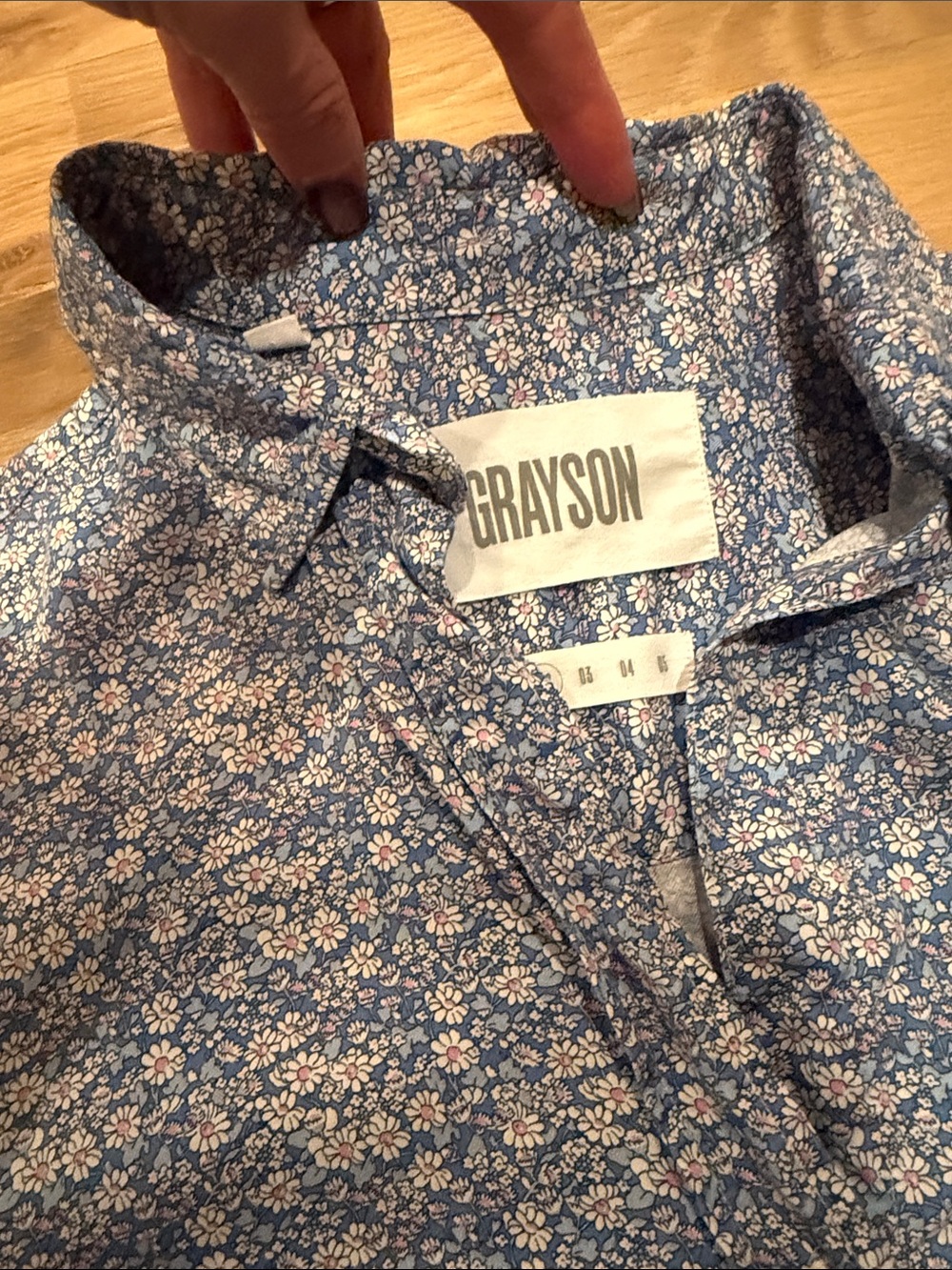 Grayson The Hero Blue White & Pink Floral Button-Down Shirt